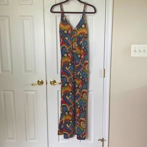 Colorful maxi dress.